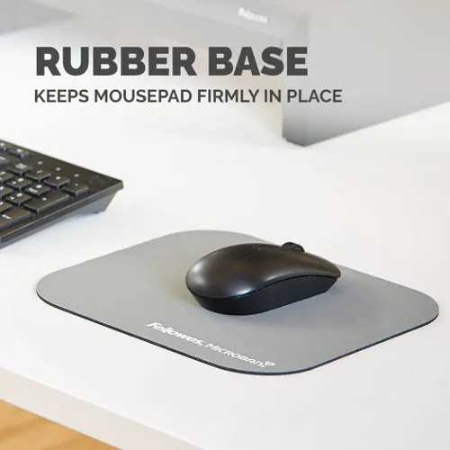 Fellowes Microban mousepad with rubber base