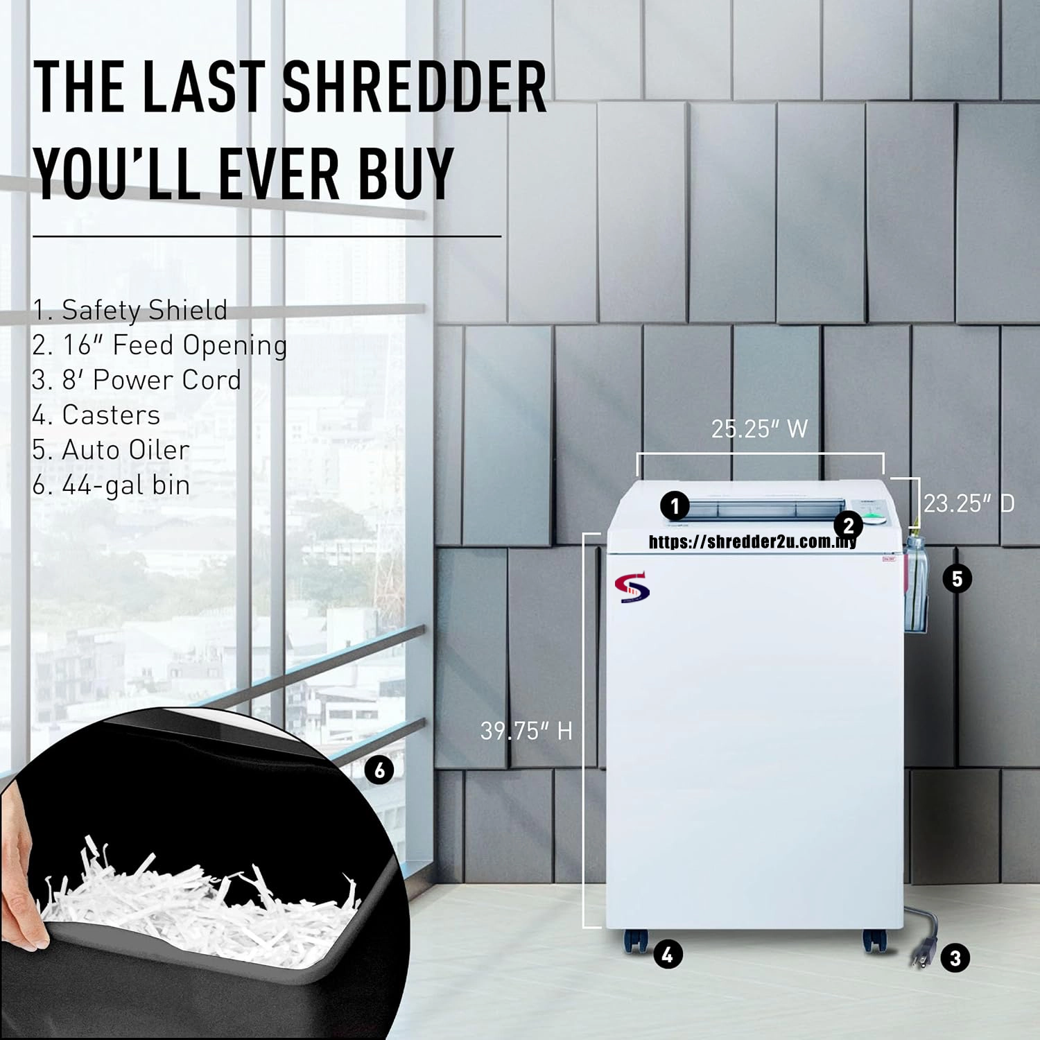 IDEAL 4005SMC Paper Shredder Ultra Micro Cross Cut - (Cutting Size: 0.8x5mm) - Image 2