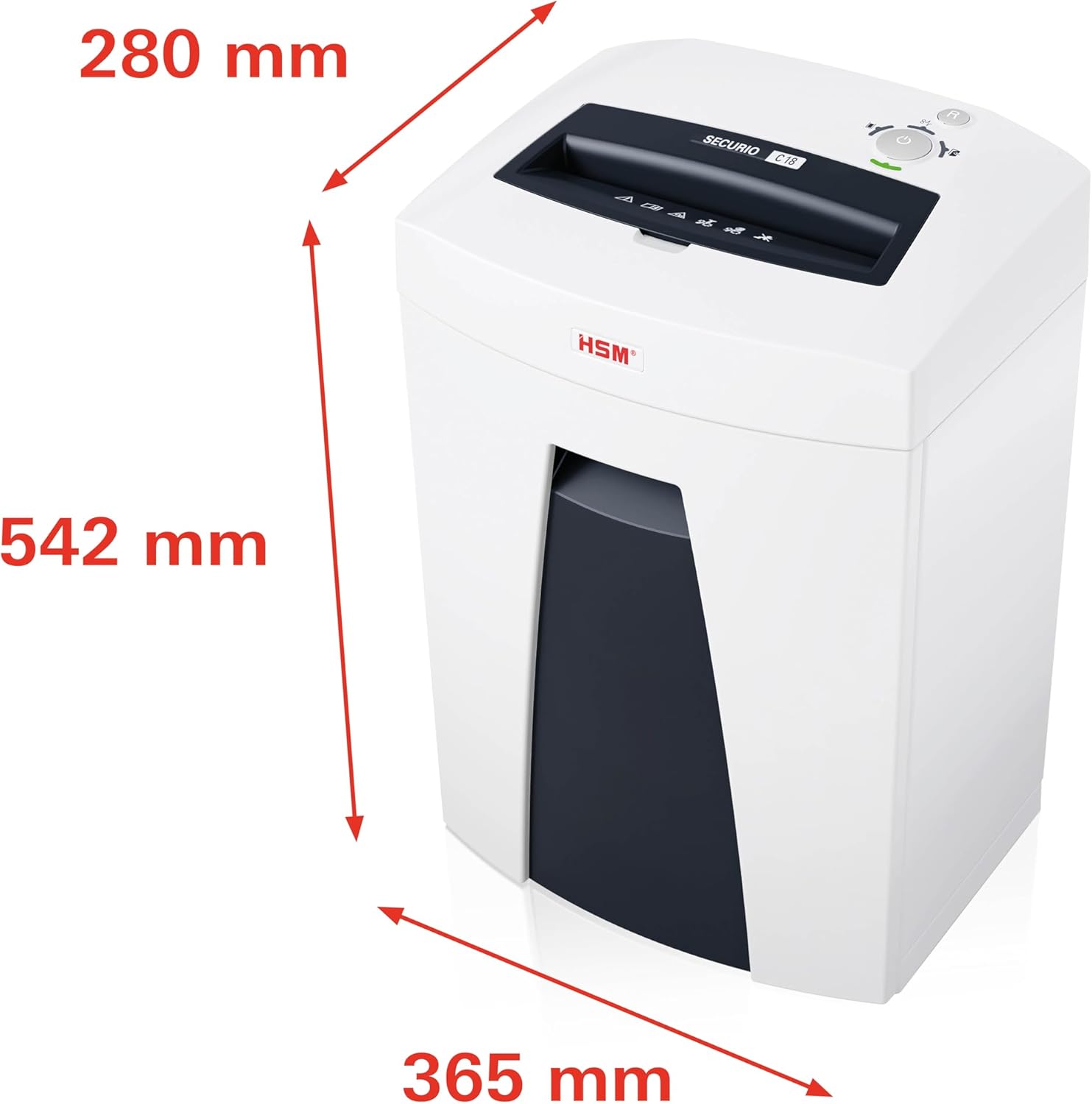 HSM Securio C18S Paper Shredder (3.9mm- Straight Cut) - Image 6