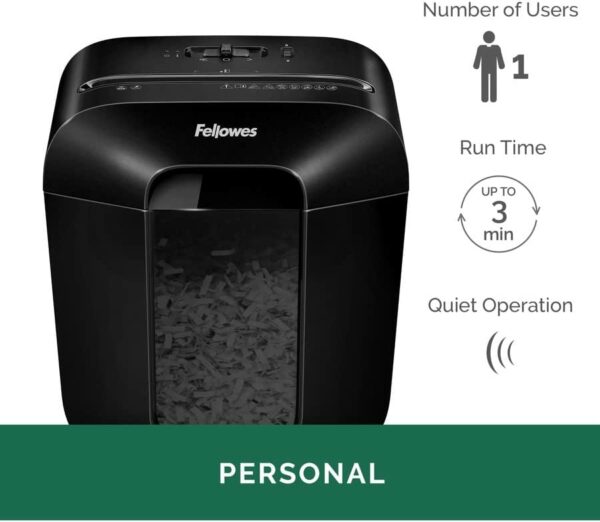 FELLOWES PowerShred LX25 Paper Shredder (Cross Cut) - Image 2