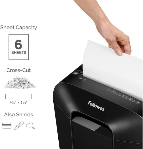 FELLOWES PowerShred LX25 Paper Shredder (Cross Cut) - Image 3