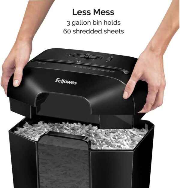 FELLOWES PowerShred LX25 Paper Shredder (Cross Cut) - Image 5