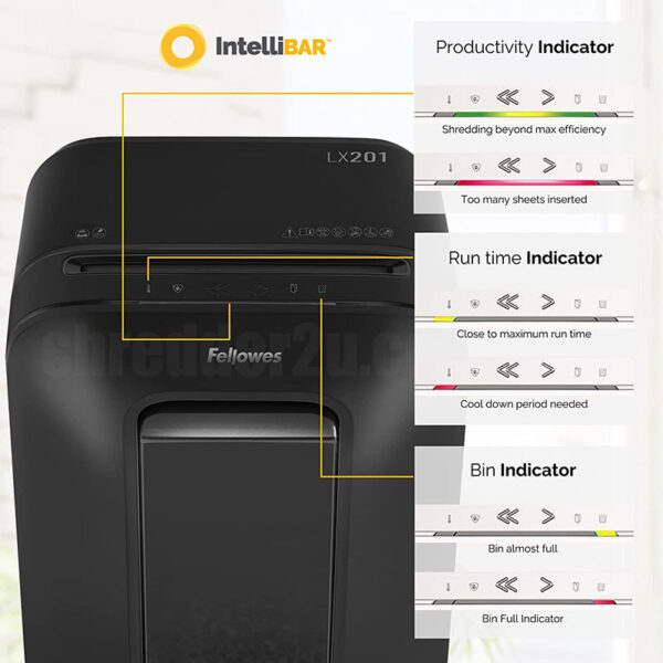 FELLOWES Powershred® LX201 Paper Shredder (Micro Cut) - Image 4
