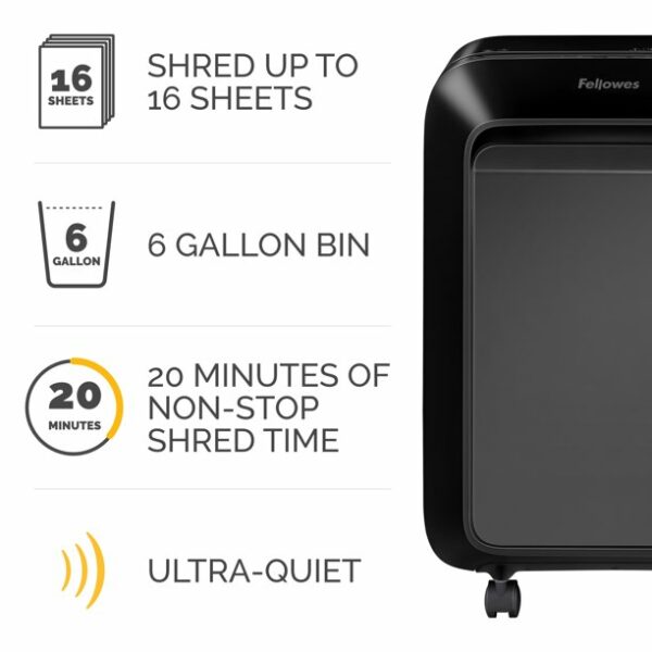 FELLOWES PowerShred LX210 Paper Shredder (Mini Cut) - Image 5