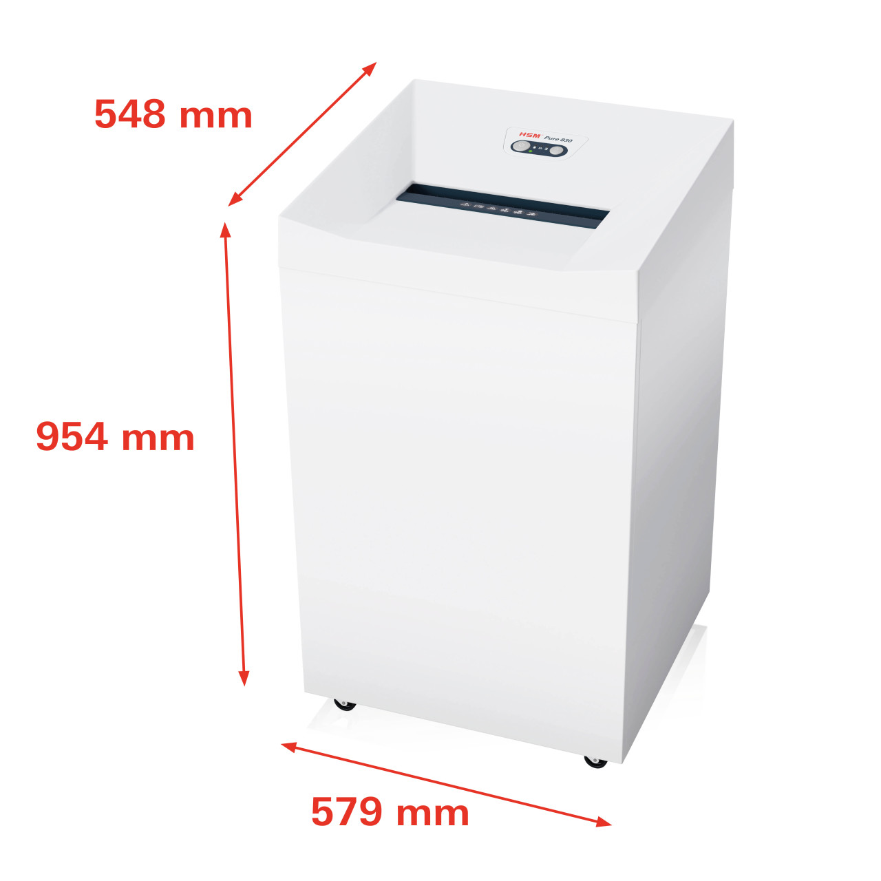 HSM Pure 830CC Paper Shredder (1.9x15mm- Cross Cut) - Image 2