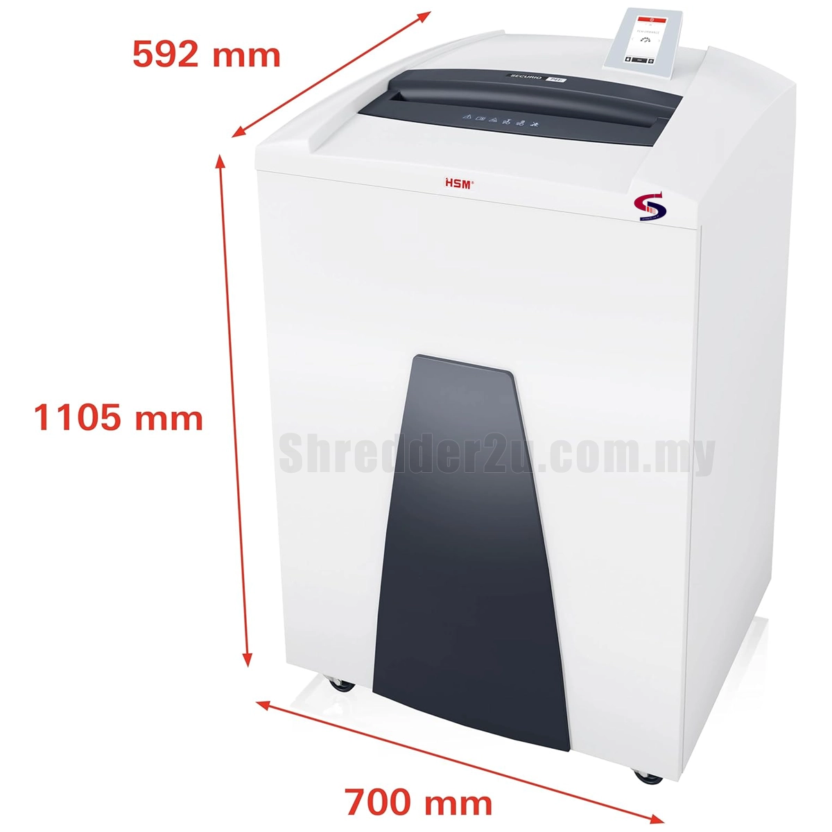HSM Securio P44i CC Paper Shredder (1.9 x 15mm- Micro Cross Cut) - Image 4