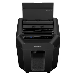 Fellowes AutoMax 80M automatic-feed mini-cut paper shredder, security level P-4