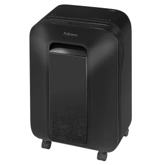 Fellowes Powershred LX201 micro-cut paper shredder in black