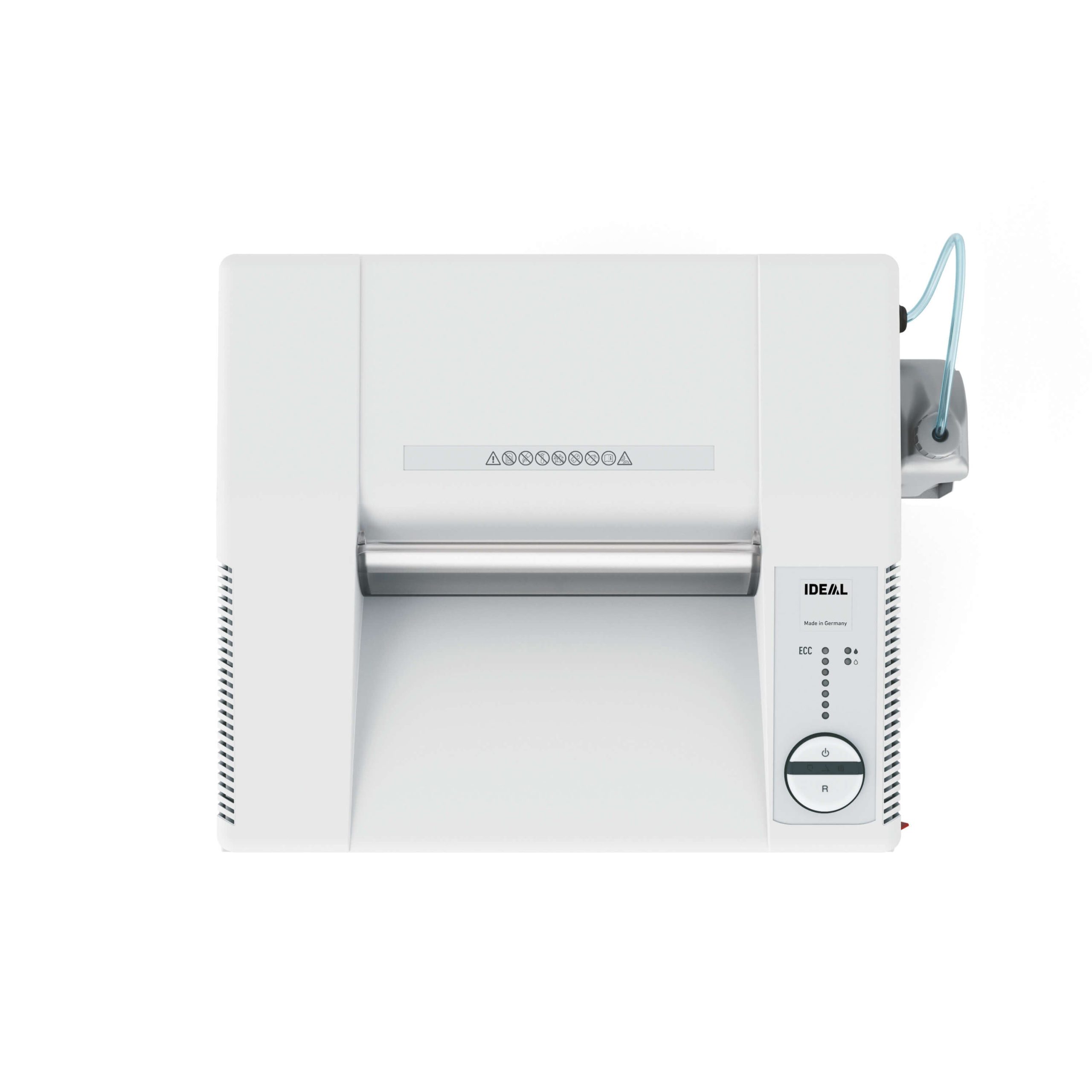 IDEAL 3104 SMC ultra micro cut paper shredder with automatic oiler, security level P-7, top view