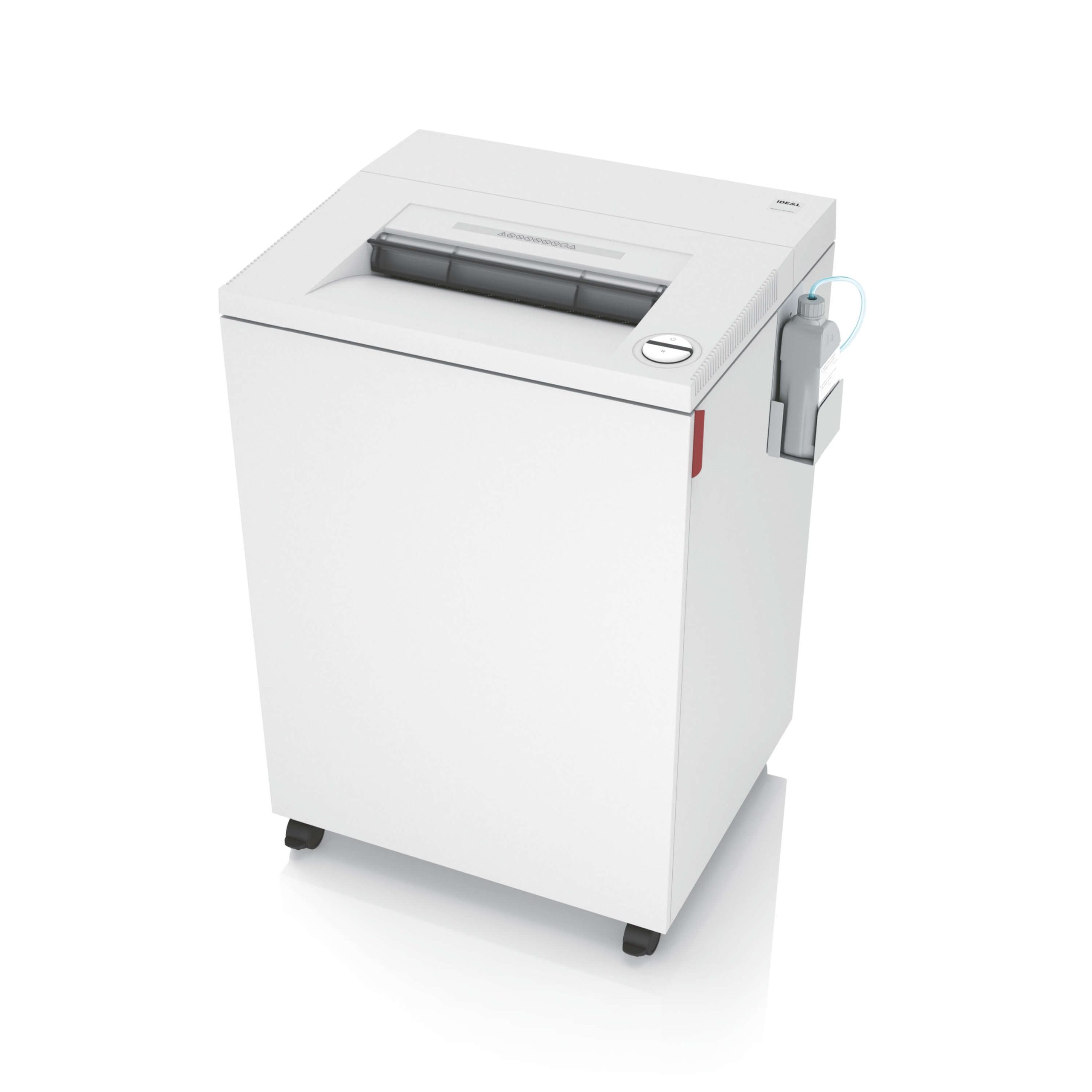 IDEAL 4003 SMC ultra micro cut paper shredder with automatic oiler, security level P-7, side view
