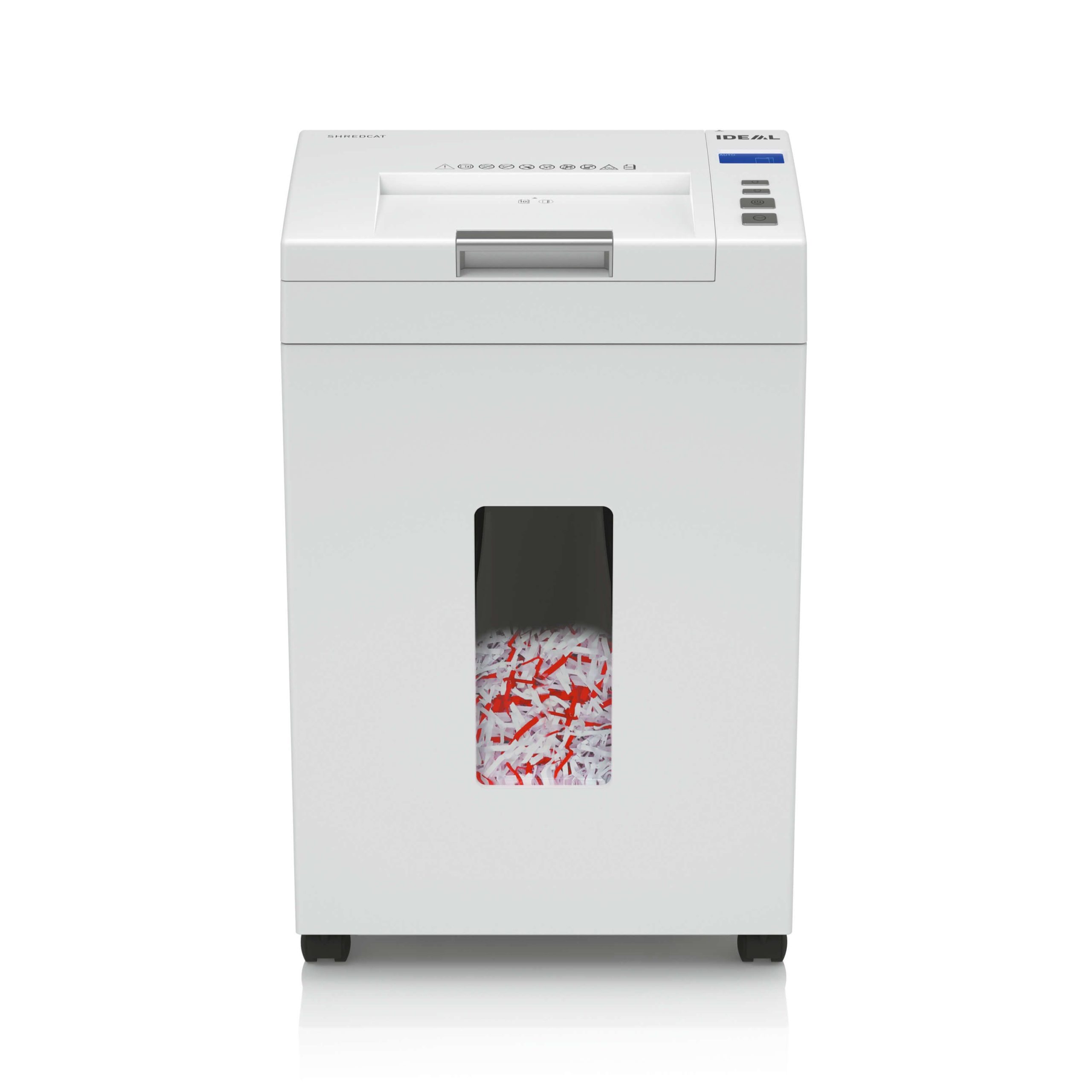 IDEAL Shredcat 8292CC auto-feed paper shredder, security level P-4, front view