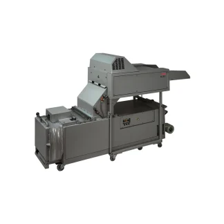 Intimus 14.87 3.8 x 40 mm cross-cut shredder with baler, security level P-4